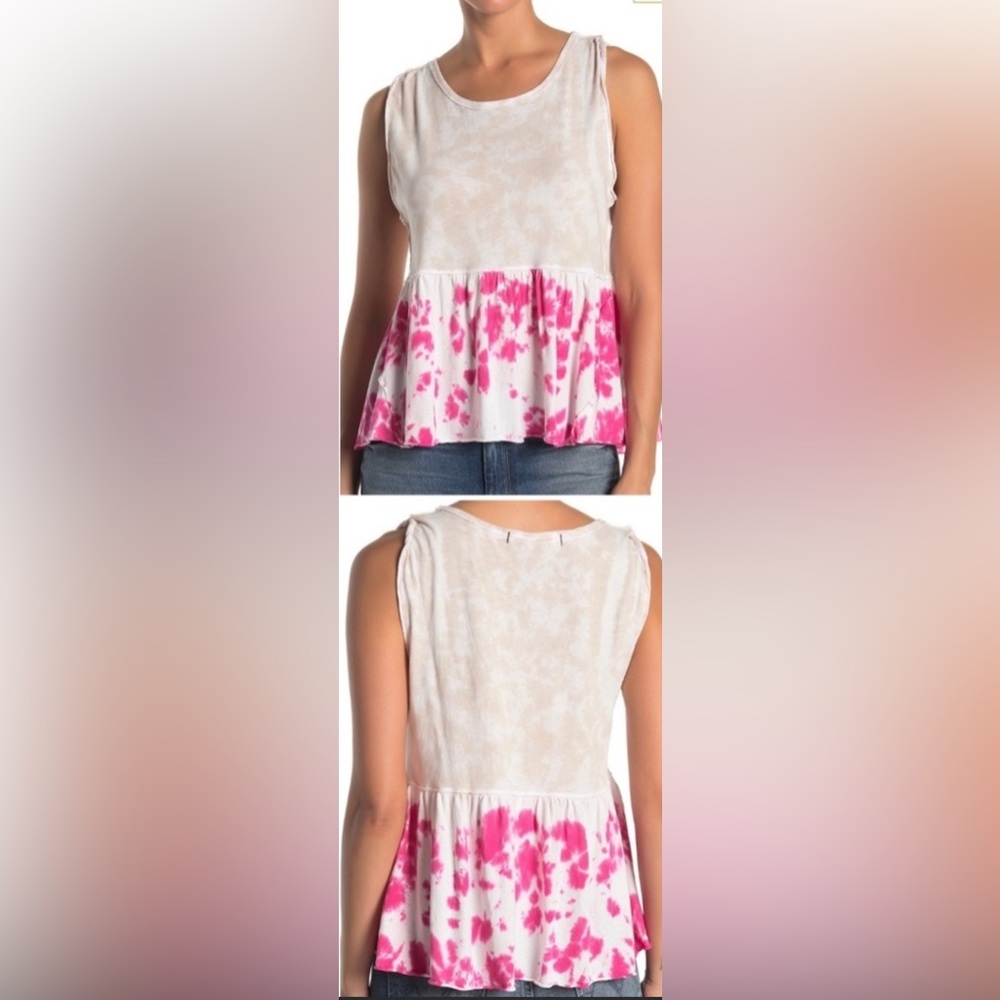 We The Free Anytime Peplum Tie Dye Tank